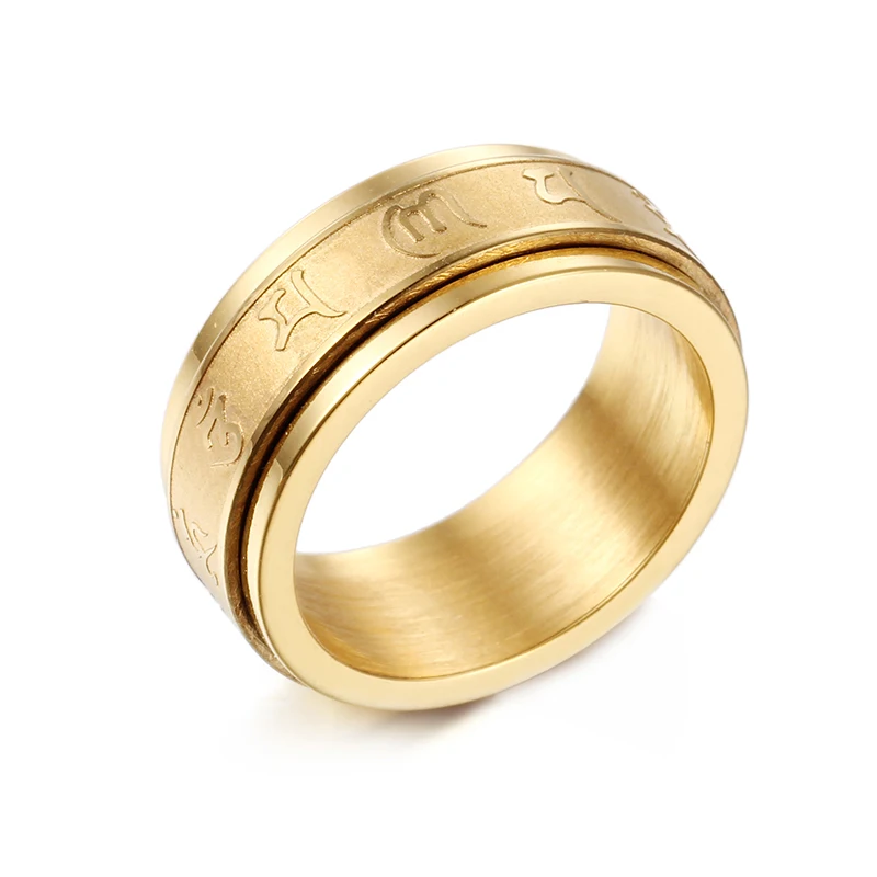 6 Žodžiai Tikėjimo Žiedas, skirtas Moterims, Vyrams, Nerūdijančio Plieno Vertino Religiją Žiedas Aukso/rožinė Aukso/Juoda/Sidabro Spalvos Žiedas