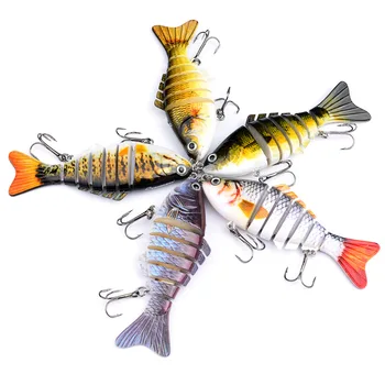 10cm 15.5 g swimbait suvilioti Multi Sujungta žuvų Wobblers Tikroviška Žvejybos Masalas 6 Segmento Swimbait Crankbait Žvejybos Reikmenys