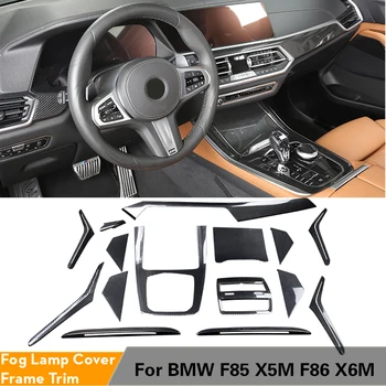15 vnt. / Set Interjero Lipdukai, prietaisų Skydelio Apdailos Dekoracijas BMW X5 G05 2019 2020 Kairiajame Vairuotojo Anglies Pluošto