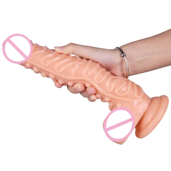27*5CM Negabaritinių Vibratorių Sekso Žaislai Moterims Masturbacija Didžiulį Varpą, Minkštos Odos Pojūtį Didelis Falą Sekso Produktai Erotika Storas Penis