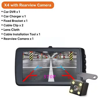 4 Colių Brūkšnys Cam Automobilių DVR Kamera, Dashcam Vaizdo įrašymo Elektronikos Automobilių Portable Juodas Ekranas Diktofonas Lcd Lauke T4Z6