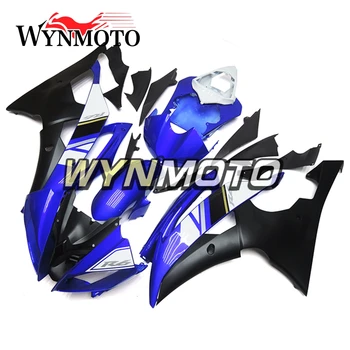 ABS Įpurškimo Plastikų Purvasargiai, Skirtas Yamaha YZF R6 Metų 2008 - 2015 08-15 2016 16 Motociklas Visiškai Lauktuvės Rinkinys Dangčiai Mėlyna Juoda