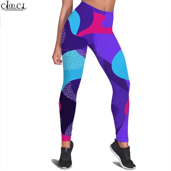 CLOOCL Mados Moterų Legging Populiarus Grafiti Juostų Grafinis Tendencijos Drabužių 3D Spausdinimo Bėgiojimas Elastinės Kelnės