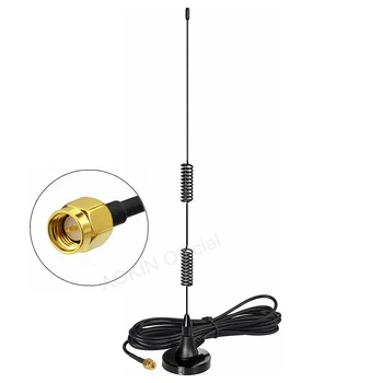 Dviejų dažnių VHF UHF 136-174MHz 400-470MHz Radijo Antena Nešiojamą Du Būdu Radijo Magnetinis pagrindas SMA Male Antena VHF Radijo